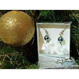 Náušničky v krabičce - šedá