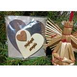 Srdce s věnováním Nejlepší strejda" 6x6 cm, magnetka"