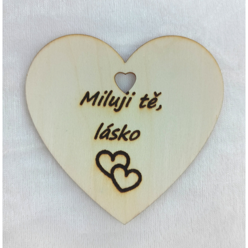 srdce s věnováním Miluji tě lásko