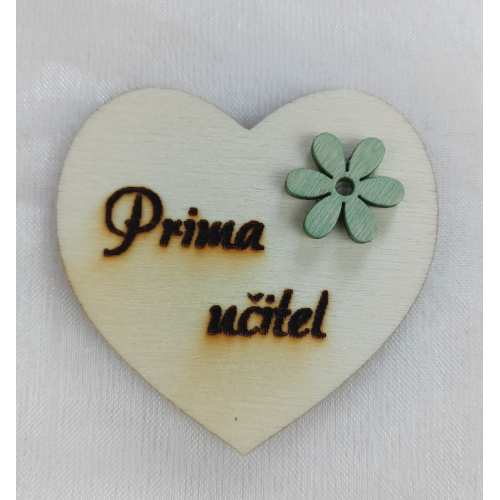 Srdce s věnováním Prima učitel