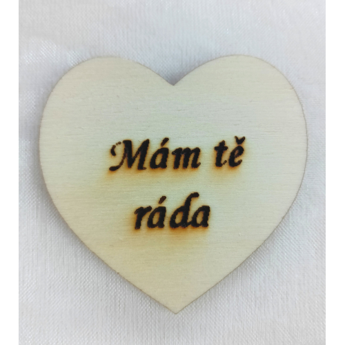 Srdce s věnováním Mám Tě ráda