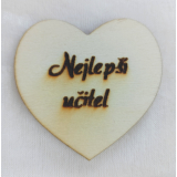 Srdce s věnováním Nejlepší učitel