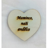 Srdce s věnováním mamince naší andělce