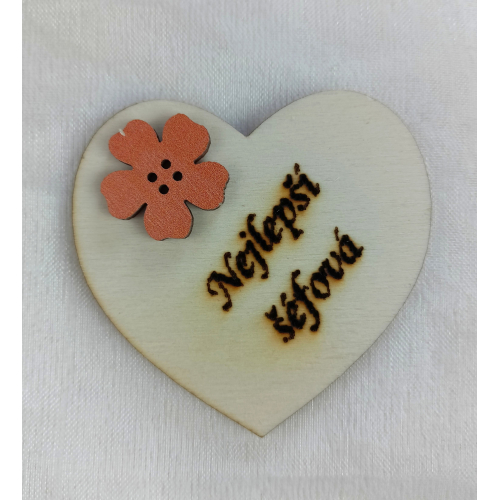 Srdce s věnováním Nejlepší šéfová