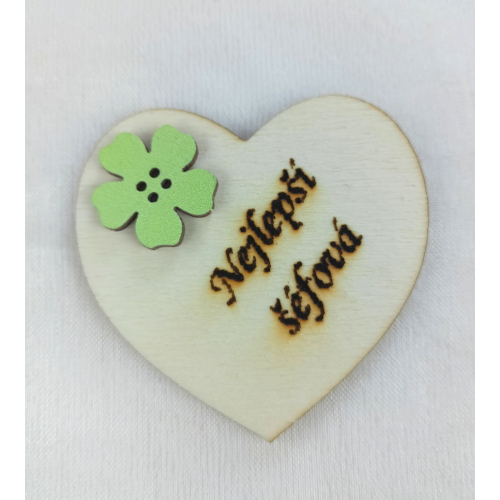 Srdce s věnováním Nejlepší šéfová