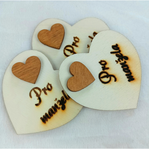 Srdce s věnováním Pro manžela