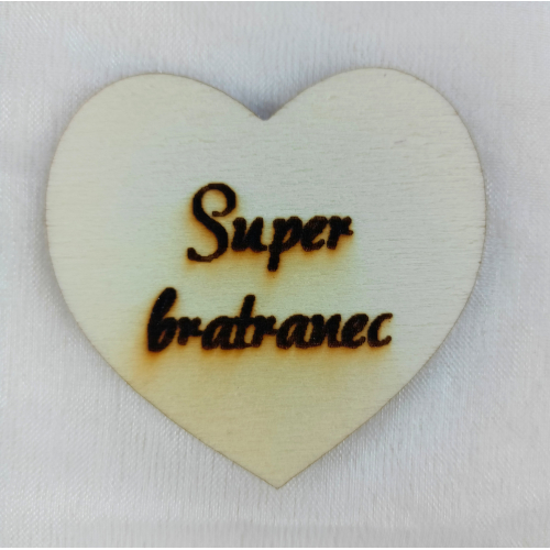 Srdce s věnováním Super bratranec