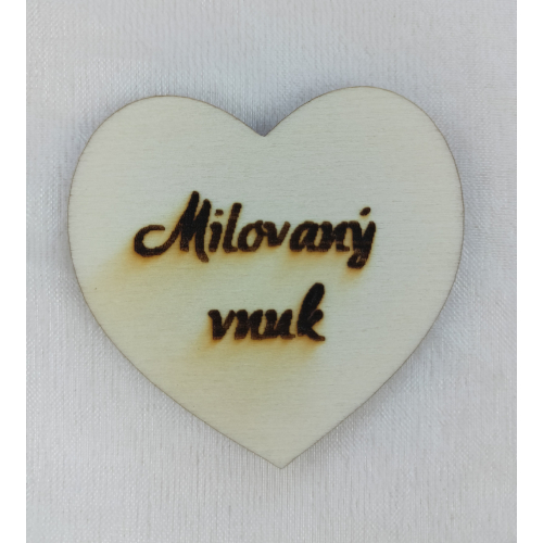 Srdce s věnováním Milovaný vnuk