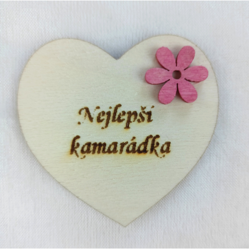 Srdce s věnováním Nejlepší kamarádka