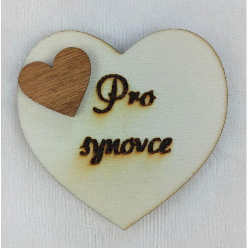 Srdce s věnováním Pro synovce