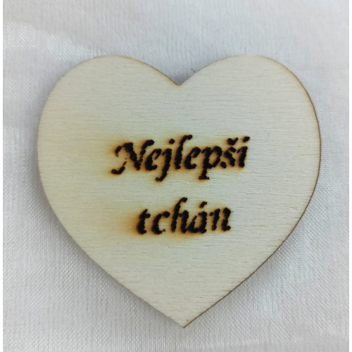 Srdce s věnováním Nejlepší tchán