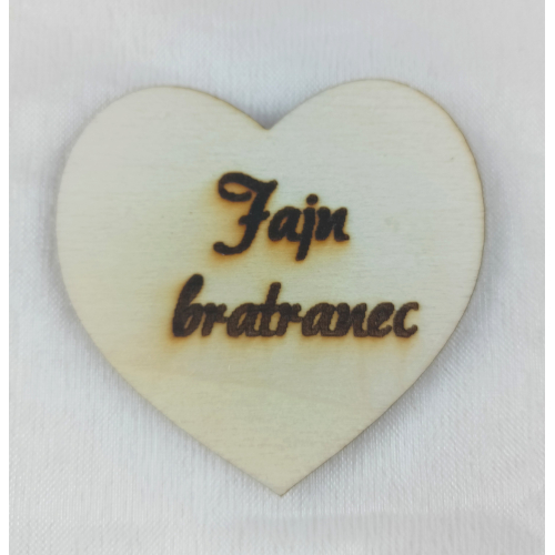 Srdce s věnováním Fajn bratranec