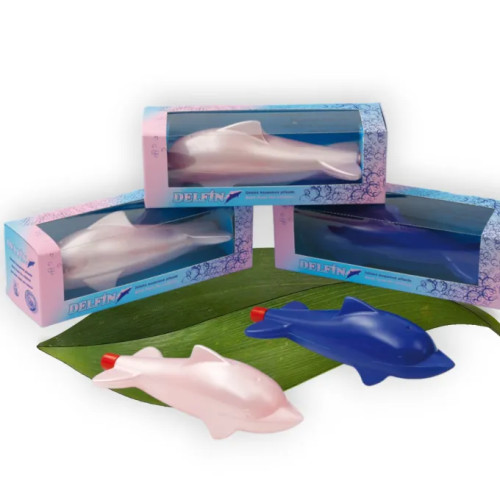 DELFIN, Baby-Badeschaum in figuralem Blau