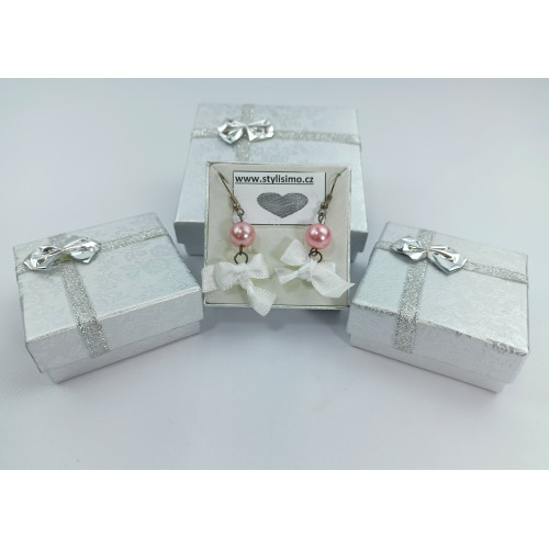Náušničky v krabičce - růžová