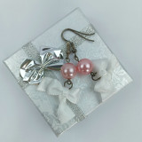 Náušničky v krabičce - růžová