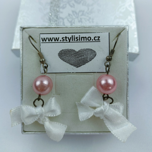 Náušničky v krabičce - růžová