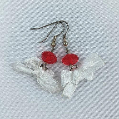 Náušničky v krabičce - červené