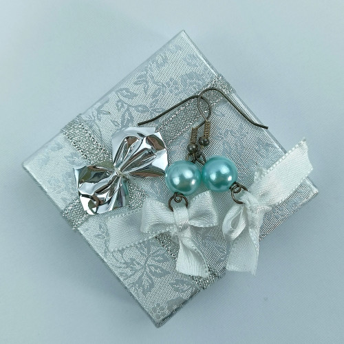 Náušničky v krabičce - modrá