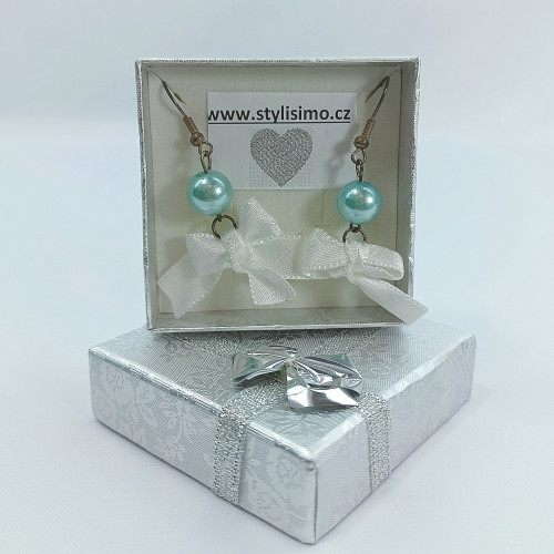 Náušničky v krabičce - modrá