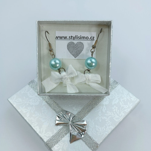 Náušničky v krabičce - modrá