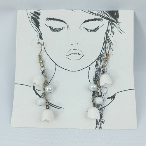 Ohrringe weiße Rosen