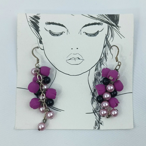 Náušničky korálkové s růžičkama