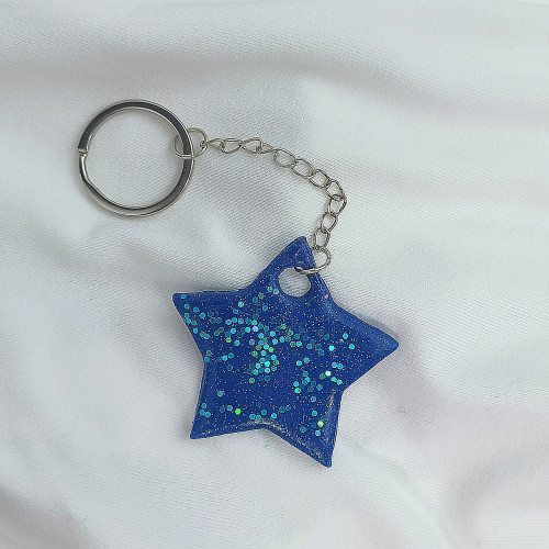 Přívěšek na klíče Modrá hvězda