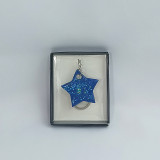 Přívěšek na klíče Modrá hvězda