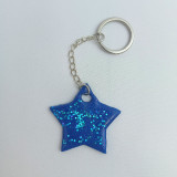 Přívěšek na klíče Modrá hvězda
