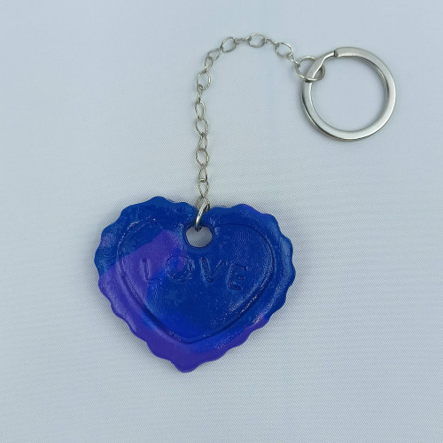 Přívěšek na klíče Modré srdce