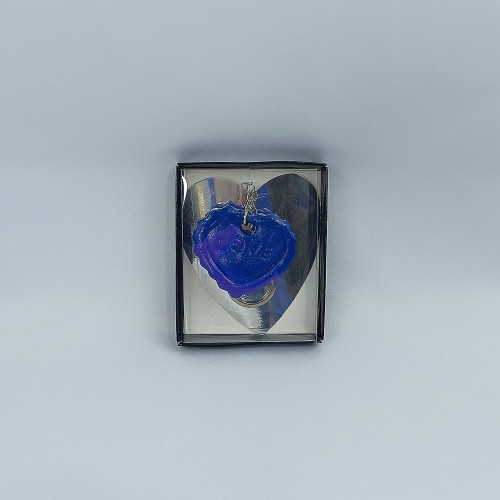 Přívěšek na klíče Modré srdce