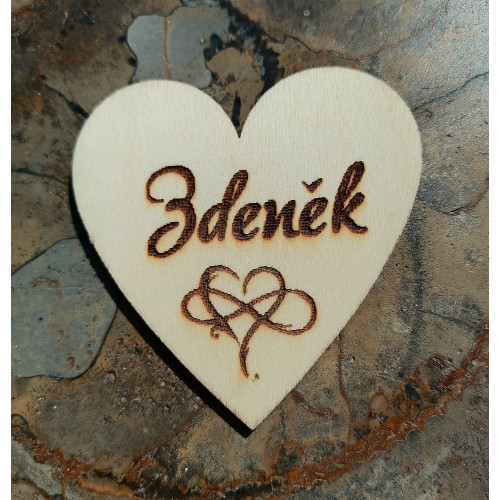 Srdce Zdeněk - Persifiziertes Herz mit Namen.