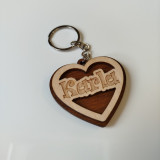 Přívěšek na klíče -  Srdíčko Karla