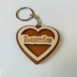 Přívěšek na klíče - Srdíčko Lucie