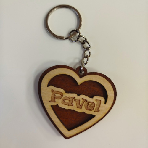 Přívěšek na klíče - Srdíčko Pavel