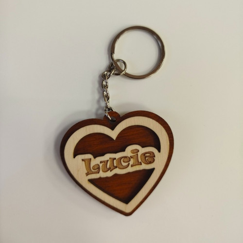 Přívěšek na klíče - Srdíčko Lucie