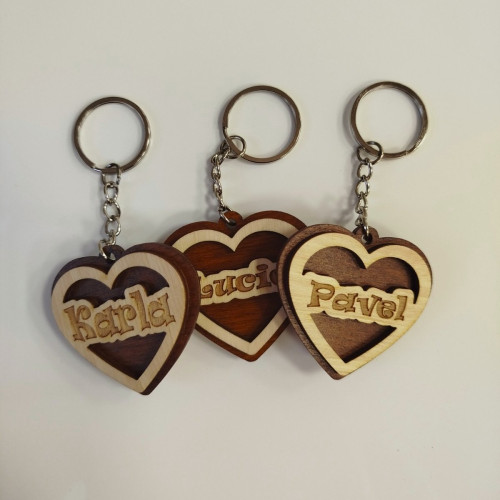 Přívěšek na klíče - Srdíčko Pavel