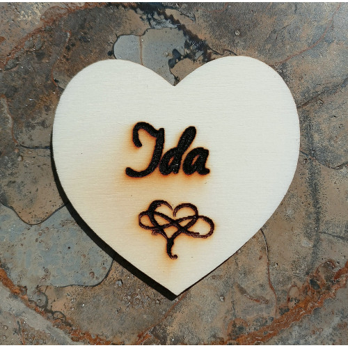 Srdce Ida - Persifiziertes Herz mit Namen.