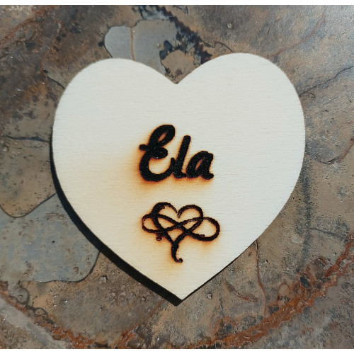 Srdce Ela - Persifiziertes Herz mit Namen.