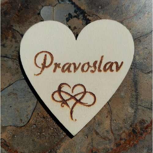 Srdce Pravoslav - Persifiziertes Herz mit Namen.