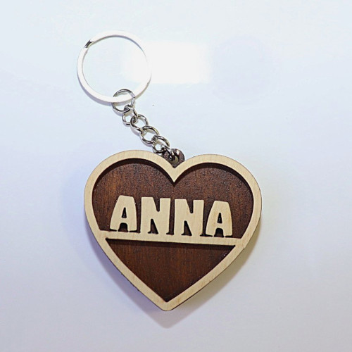 Přívěšek na klíče - Srdíčko Anna