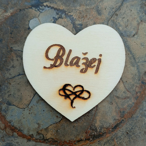 Srdce Blažej - Persifiziertes Herz mit Namen.