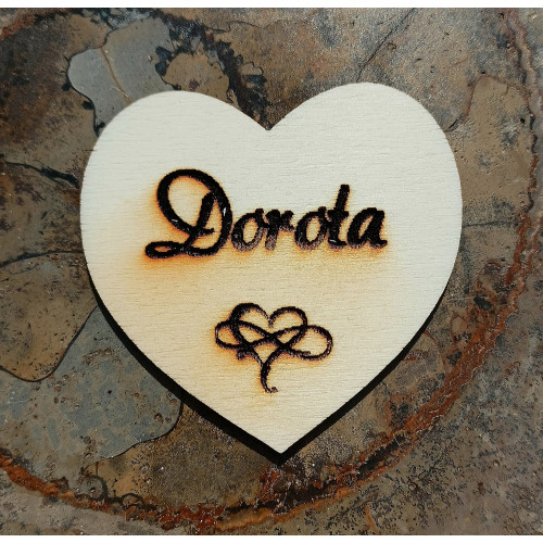 Srdce Dorota - Persifiziertes Herz mit Namen.