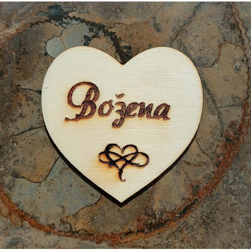 Srdce Božena - Persifiziertes Herz mit Namen.