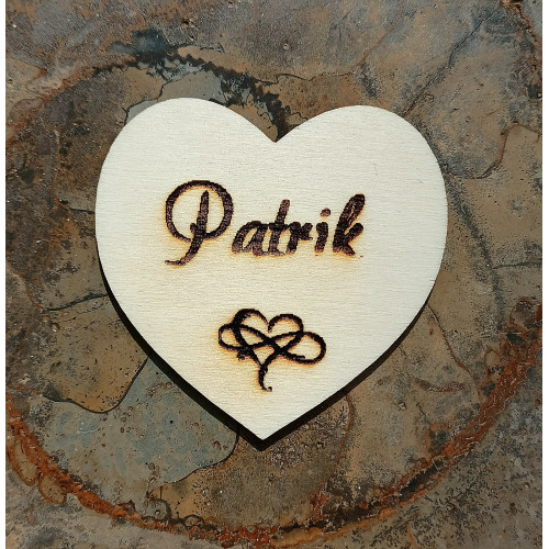 Srdce Patrik - Persifiziertes Herz mit Namen.