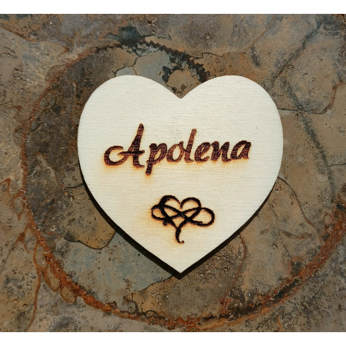 Srdce Apolena - Persifiziertes Herz mit Namen.