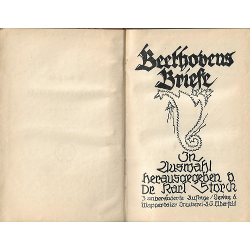 Beethovens Briefe in Auswahl.