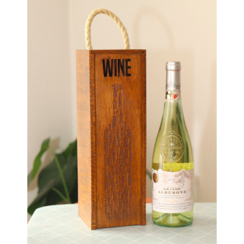 Elegantní dřevěný box na víno 0,75 l