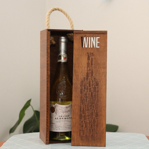 Elegantní dřevěný box na víno 0,75 l