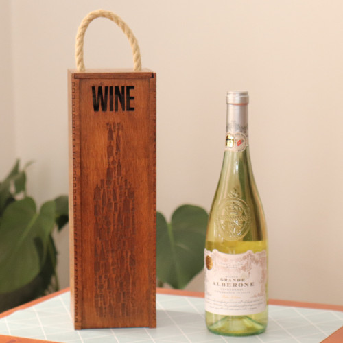 Elegantní dřevěný box na víno 0,75 l